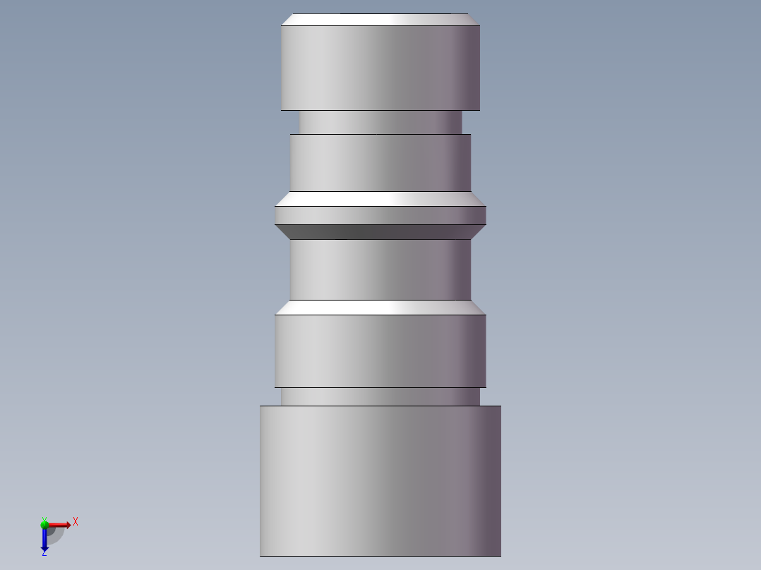 轴2加工工艺分析俯视图