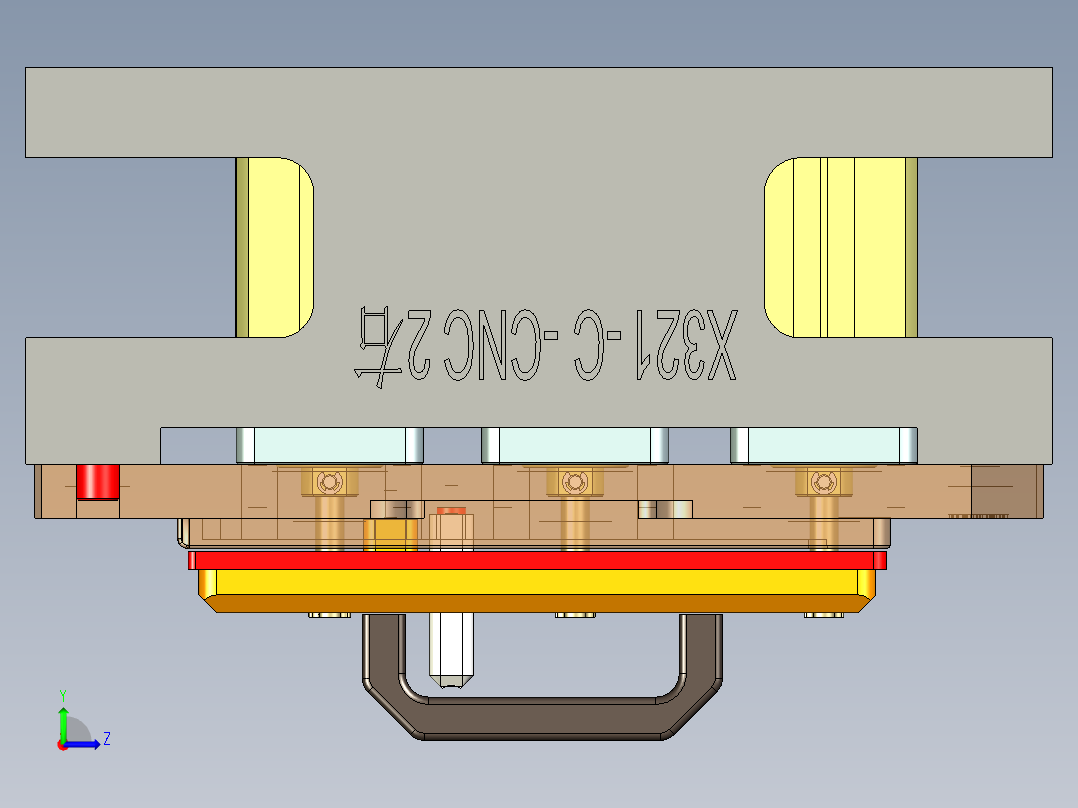 X321-C-笔记本CNC工装夹具三维模型CNC2-191220左视图
