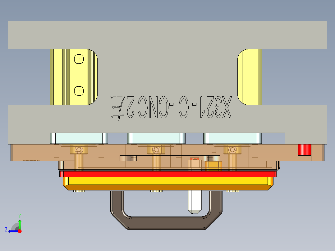 X321-C-笔记本CNC工装夹具三维模型CNC2-191220右视图