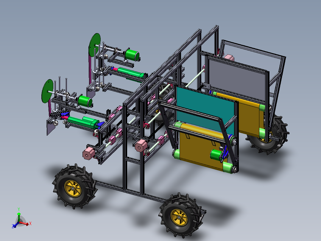 成型式沙障碍铺设装置设计
