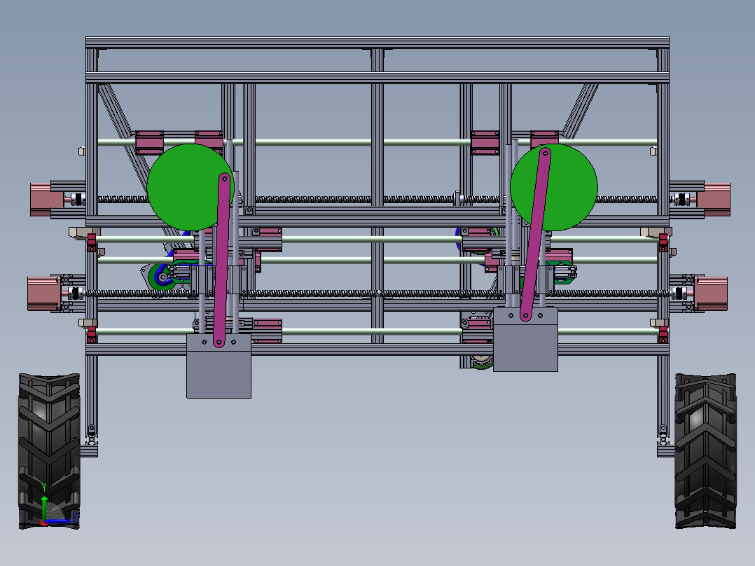 成型式沙障碍铺设装置设计左视图