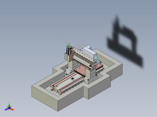 2540龙门铣床机床整体布局sw20可编辑