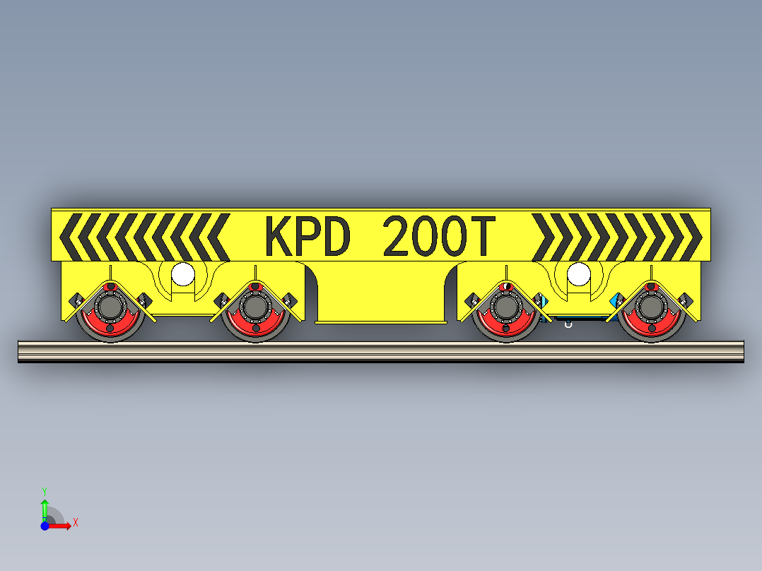 150t、300t无动力拖车及200t、320t、400t电动平车-KPD-200t.00 电动平车MF130前视图