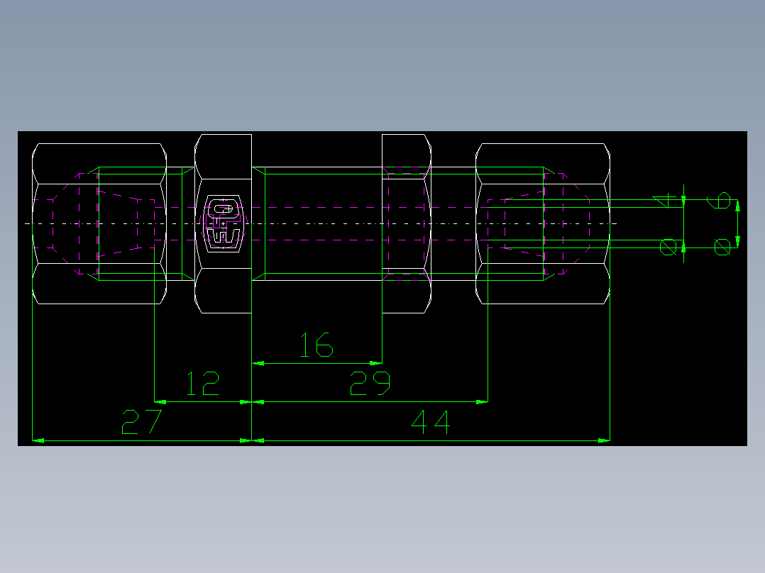 PARKER管接头EO Bulkhead union SV06S71(16)_front
