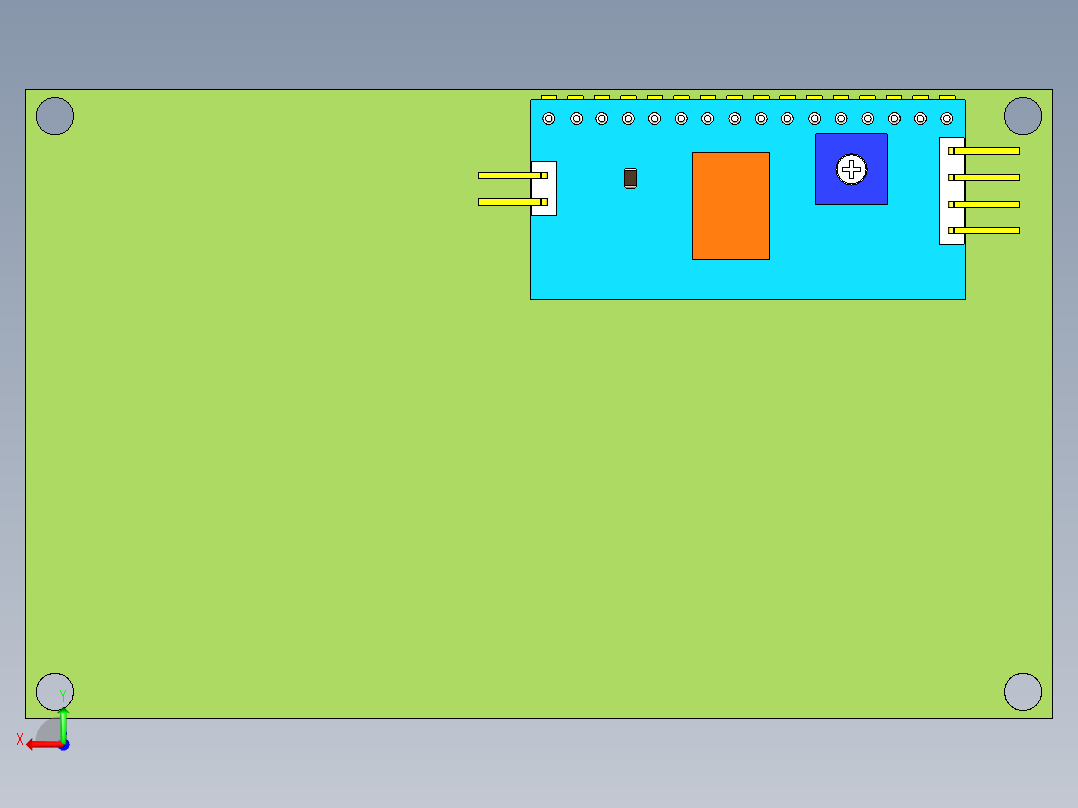 液晶显示器后视图