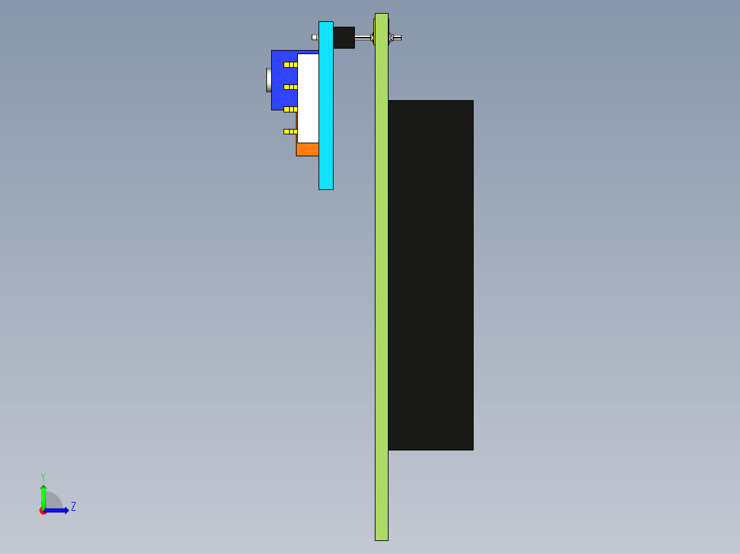 液晶显示器左视图