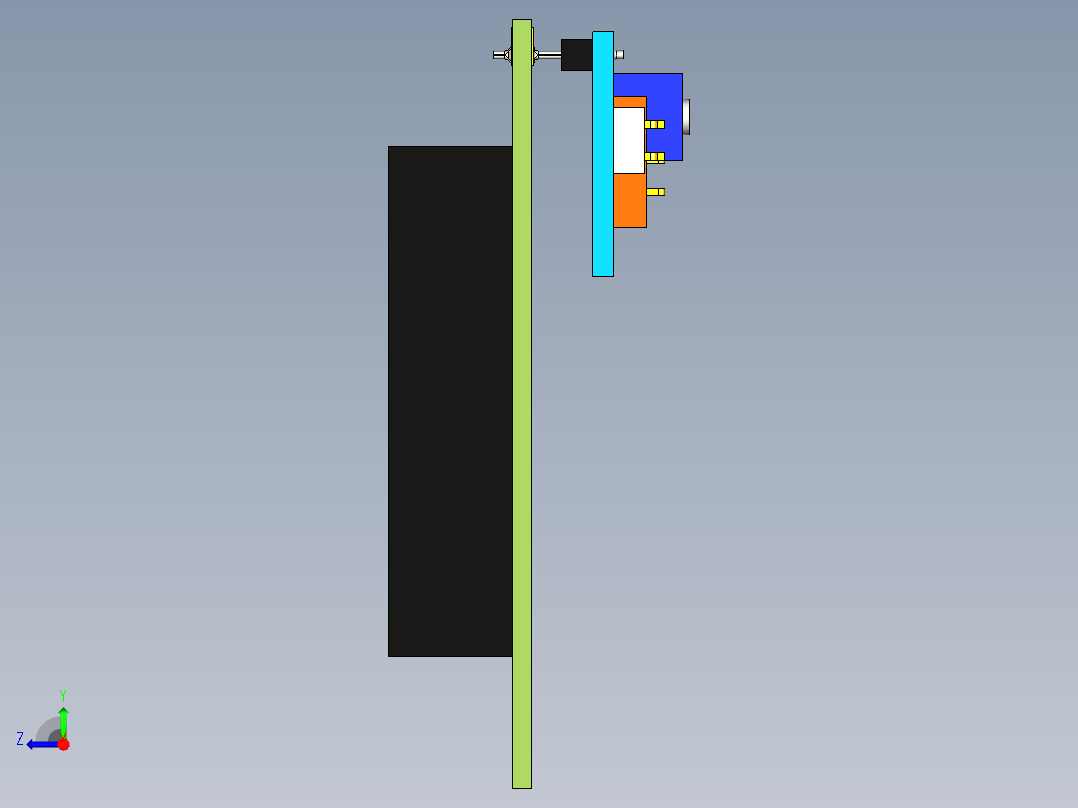 液晶显示器右视图