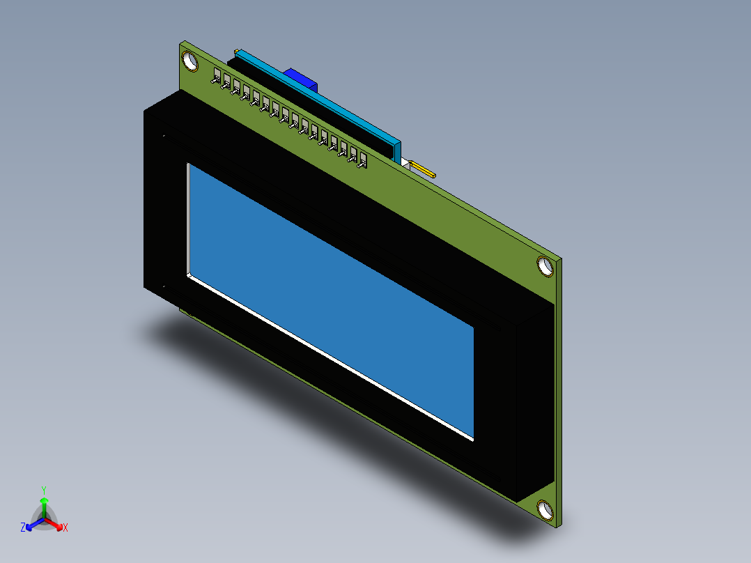 液晶显示器正等轴测图