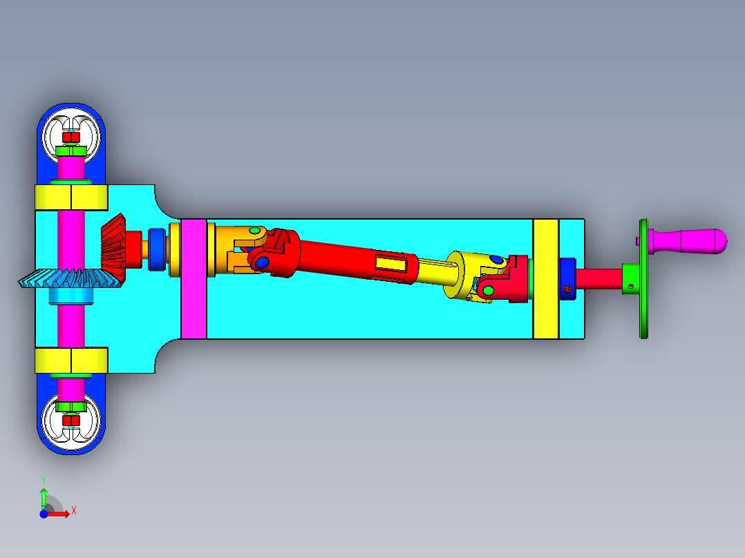 Gardan Gerakkan万向轴传动机构3D图纸 INVENTOR设计前视图
