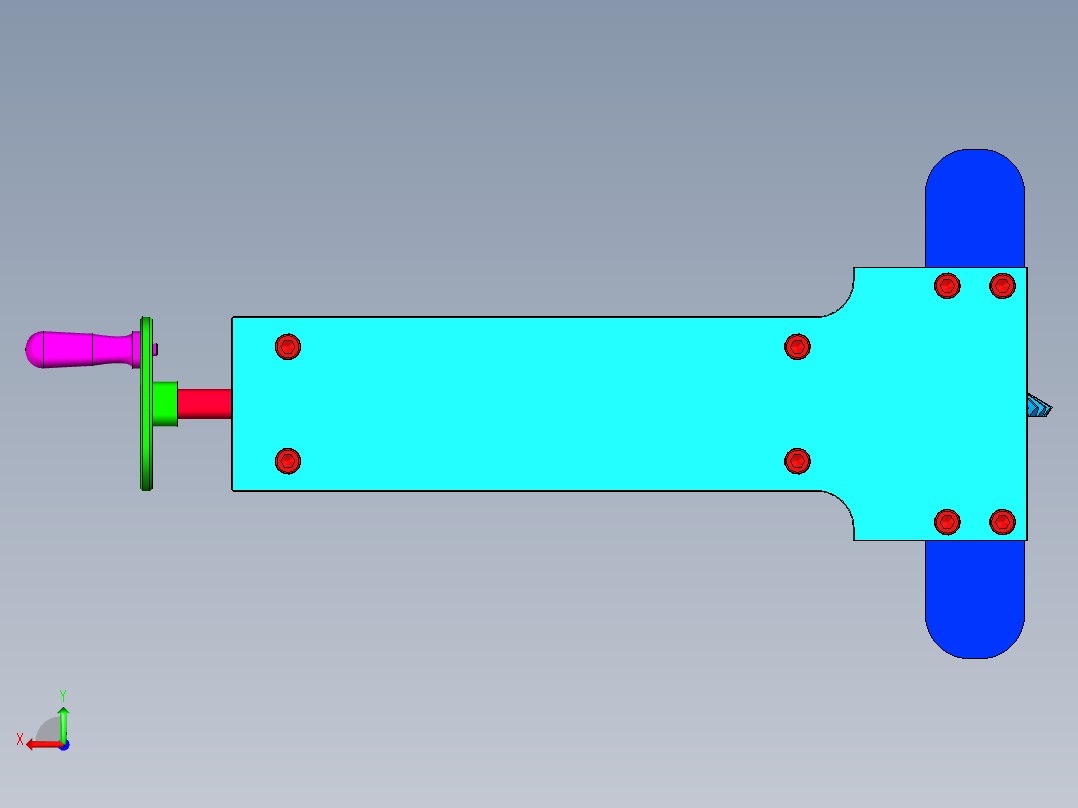 Gardan Gerakkan万向轴传动机构3D图纸 INVENTOR设计后视图