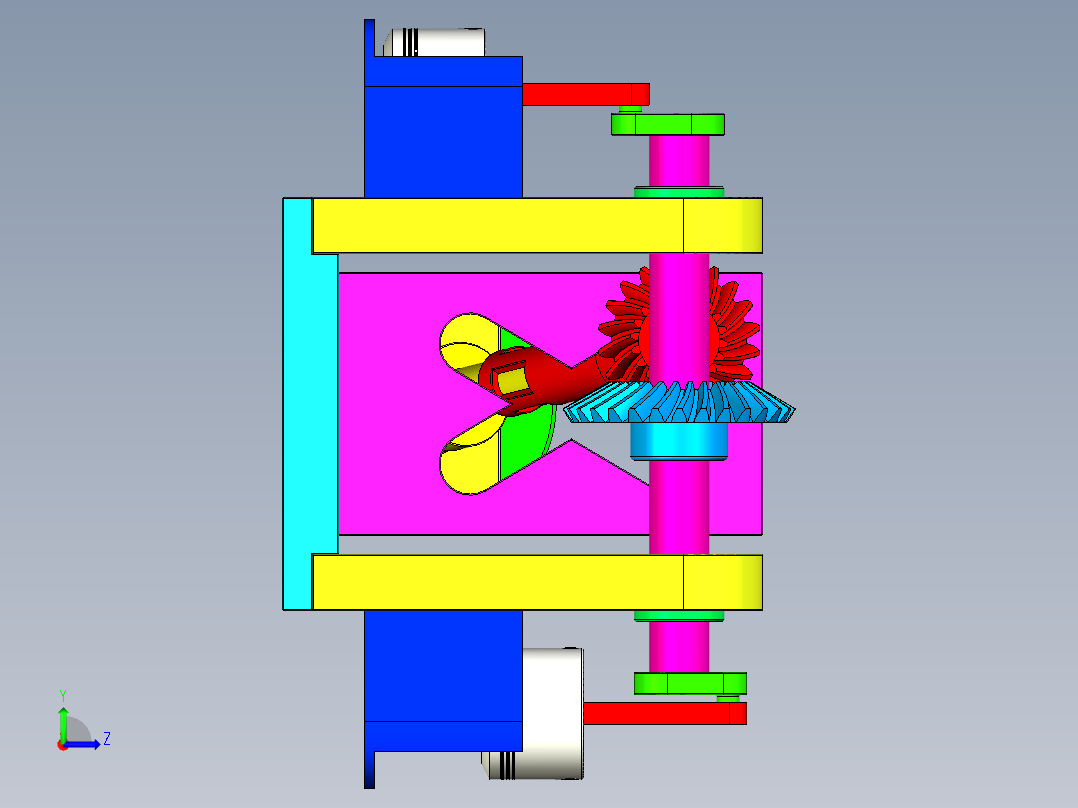 Gardan Gerakkan万向轴传动机构3D图纸 INVENTOR设计左视图