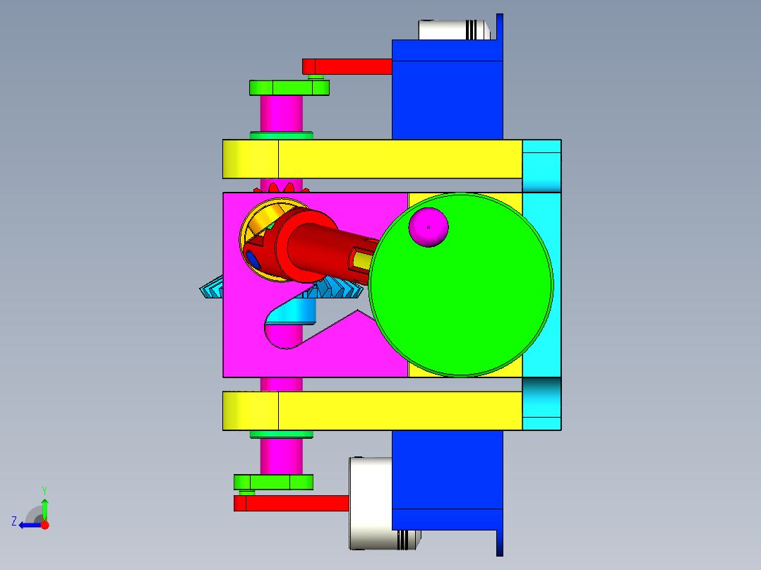 Gardan Gerakkan万向轴传动机构3D图纸 INVENTOR设计右视图
