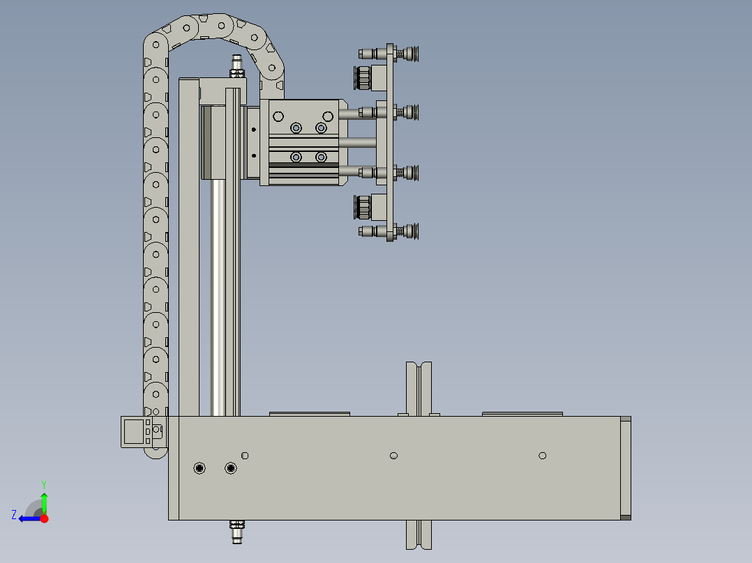 001-下料机构桥架-dtk右视图