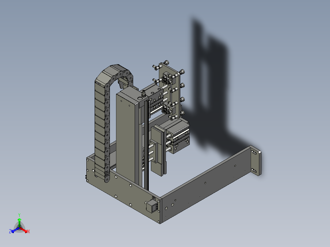 001-下料机构桥架-dtk正等轴测图