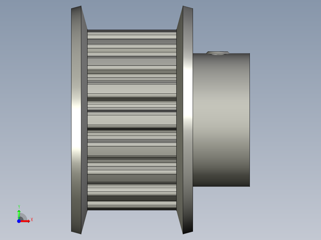 同步带轮ATP18XL050-B-P12_2_03-y前视图