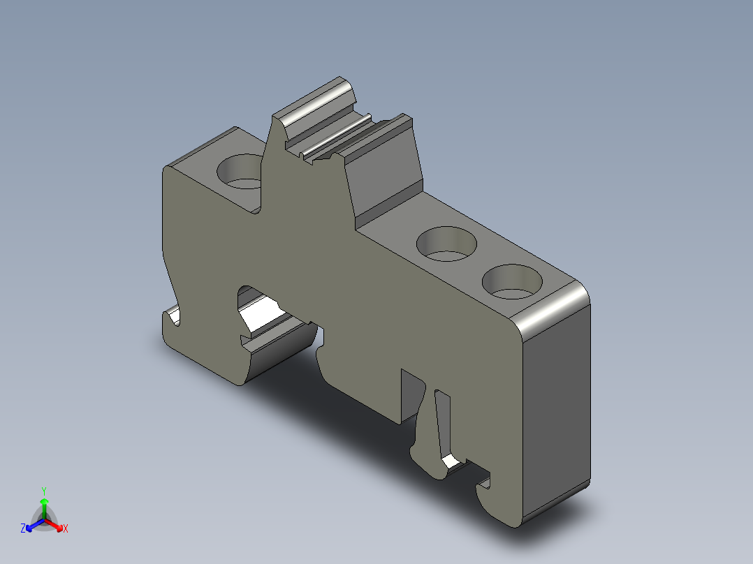 自卡式固定件2G4正等轴测图