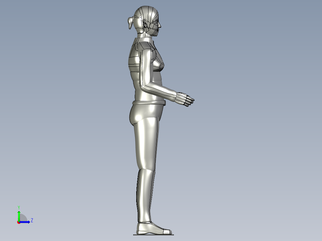 人体-站姿1左视图