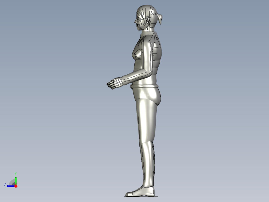 人体-站姿1右视图