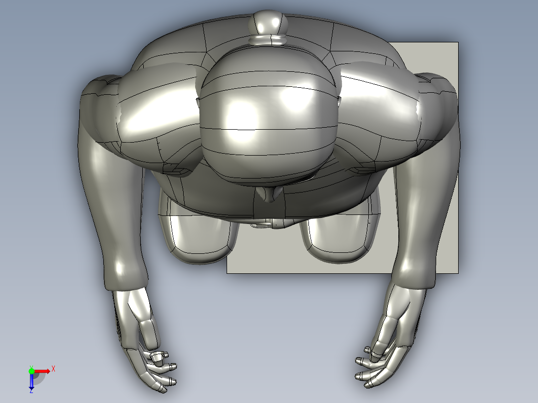 人体-站姿1俯视图