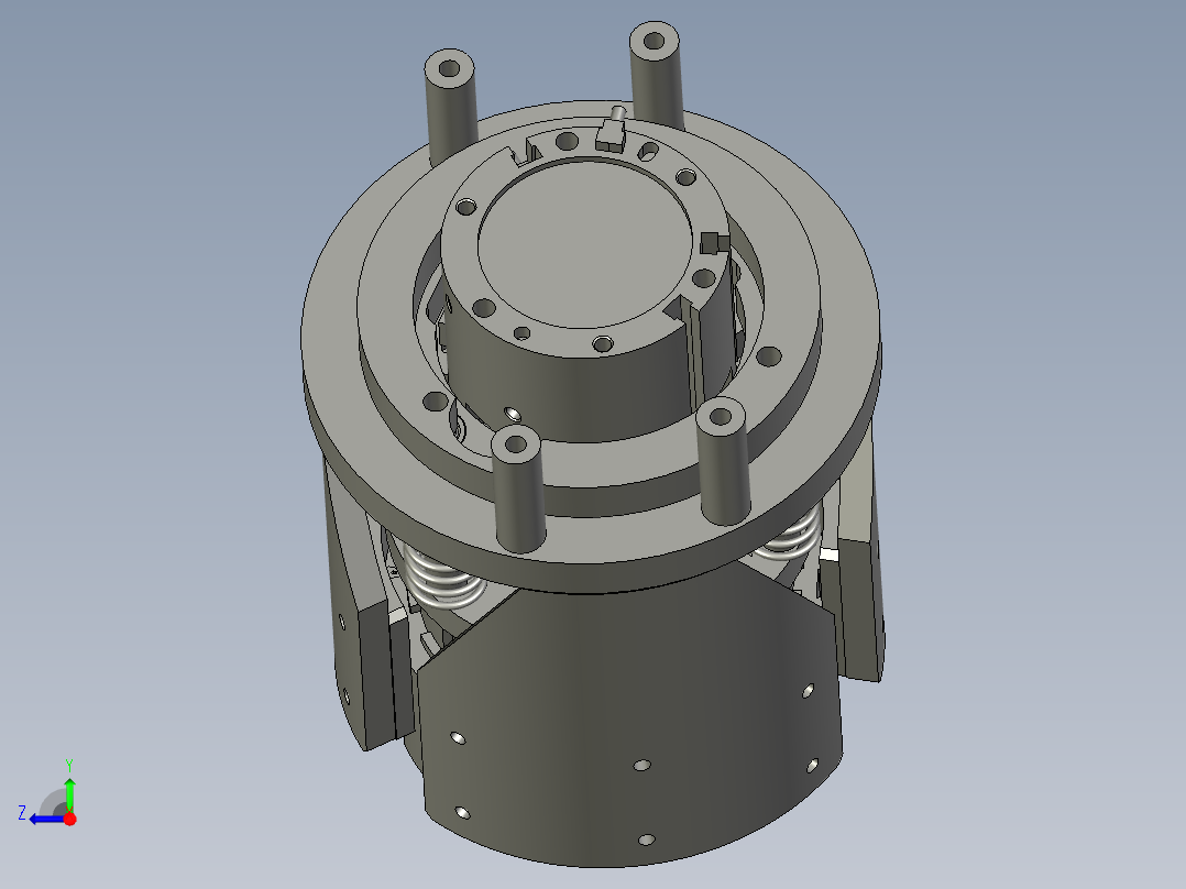 夹紧压紧吹尘机构右视图