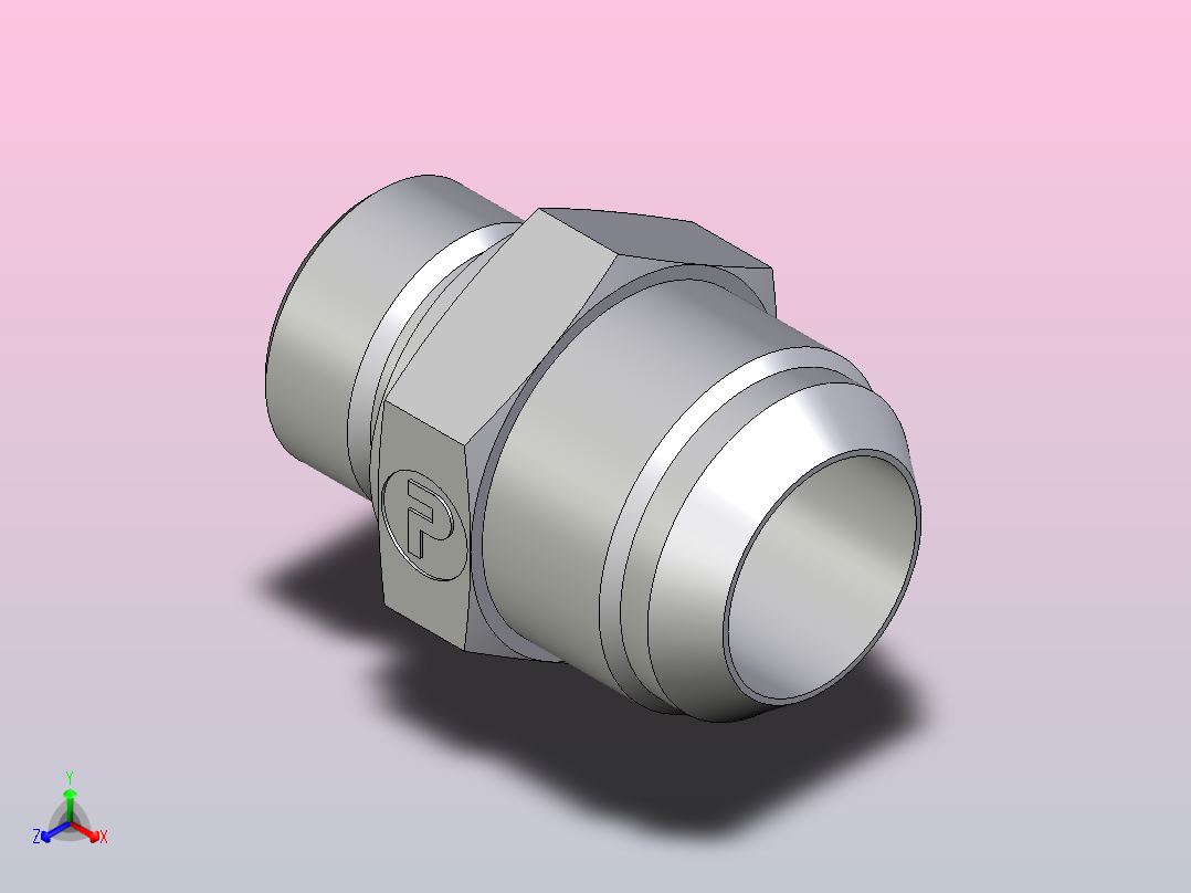 EO硬管接头公螺柱连接器16 12F42EDMXS主视图