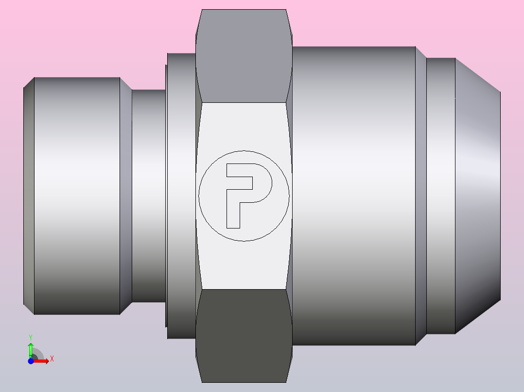 EO硬管接头公螺柱连接器16 12F42EDMXS前视图