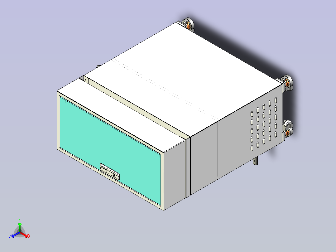 打标喷墨柜子正等轴测图