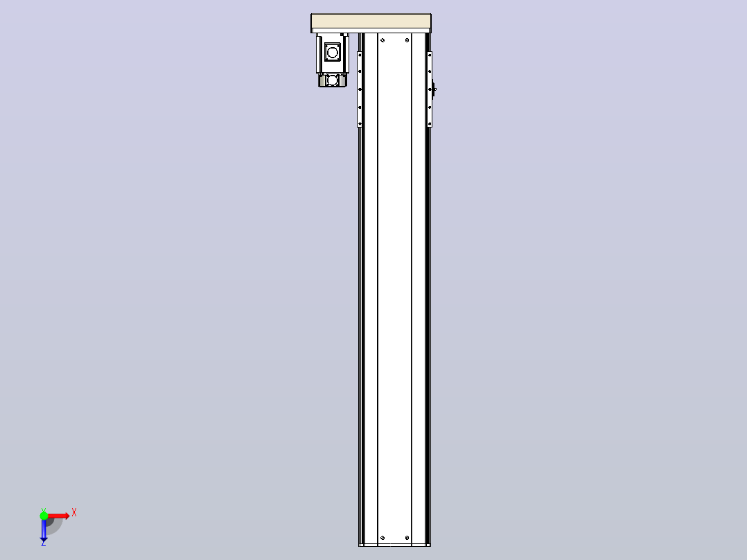 日规模组半封闭丝杆TPA-HNR-220D-3210C-L1200-MR-C-P1K-N3俯视图
