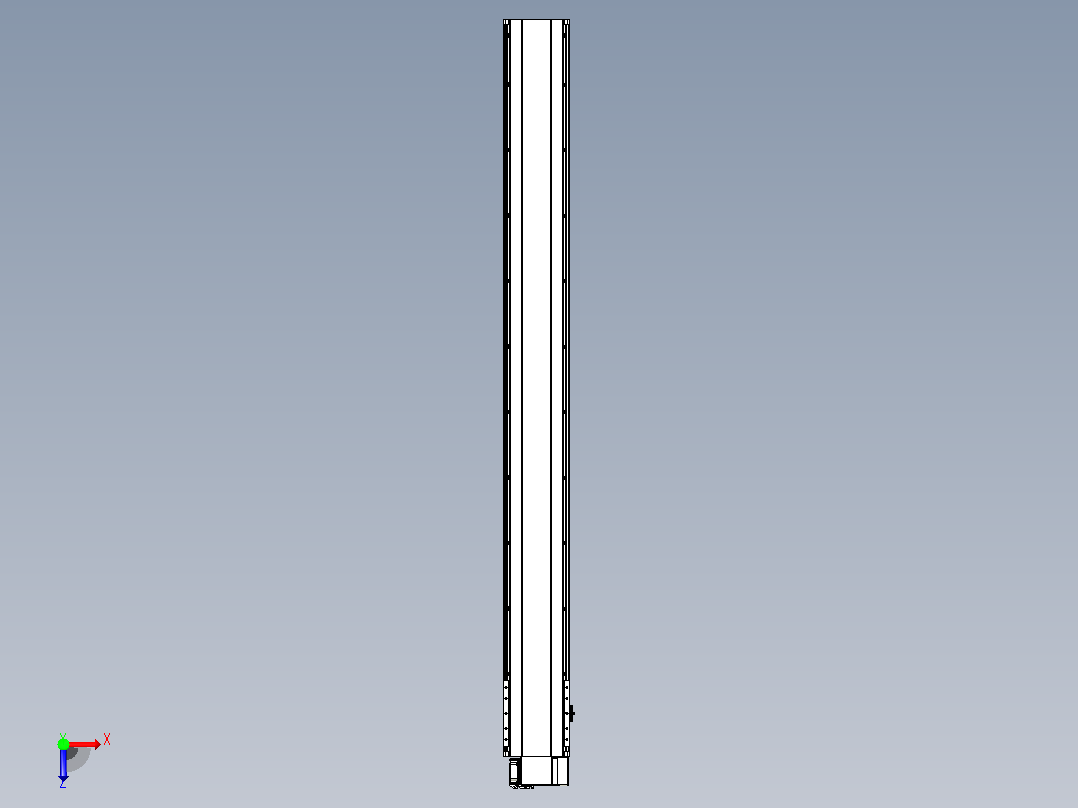 皮带直线轴半封闭可选导轨TPA-HNB-202D-140-L1900-RP-C-P75-N3俯视图