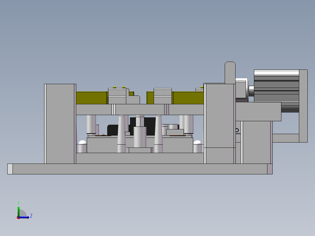 UPS散热片螺丝固定治具左视图