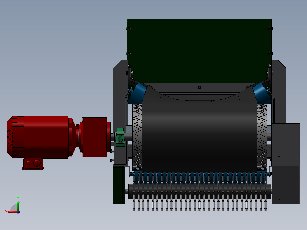 散货装船机固定皮带机设计(sw12+cad+说明书)后视图
