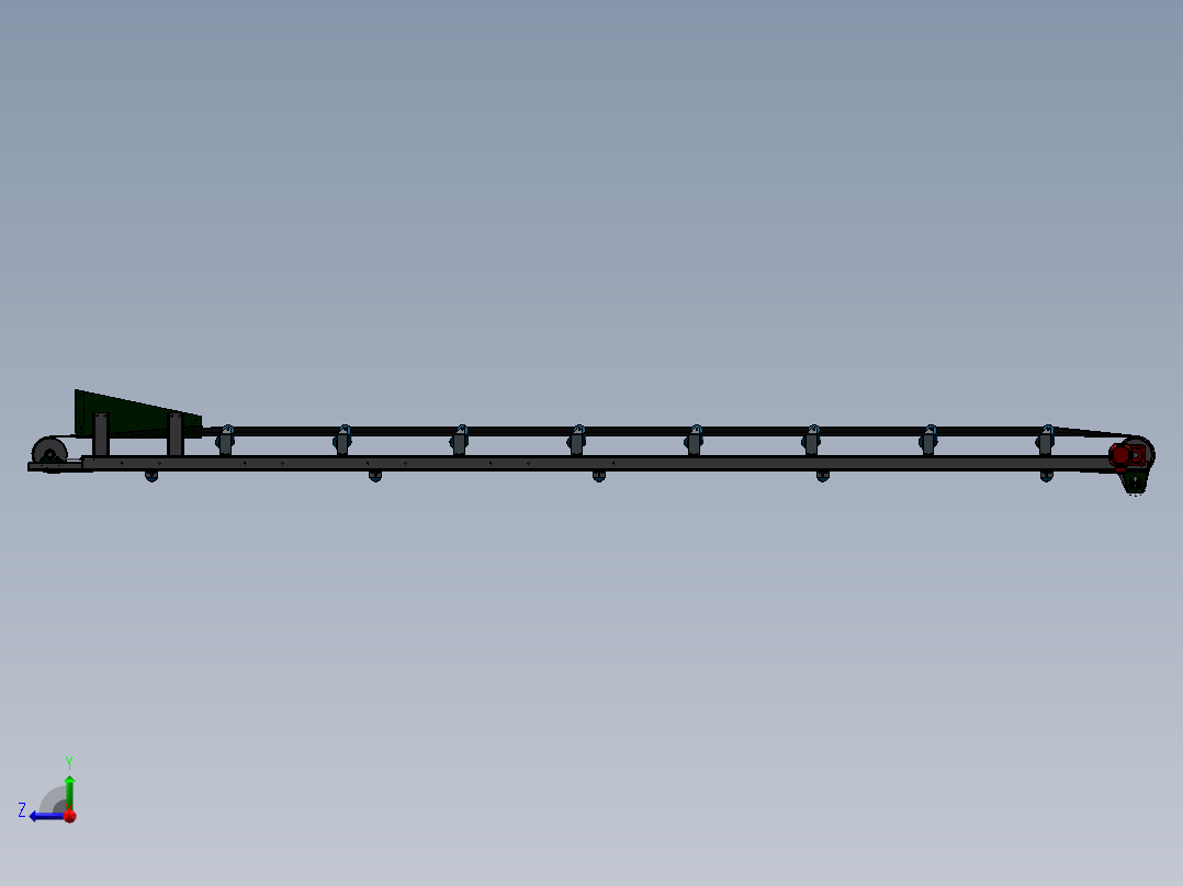 散货装船机固定皮带机设计(sw12+cad+说明书)右视图