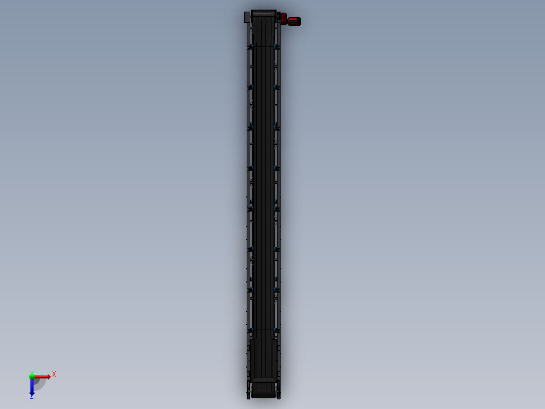 散货装船机固定皮带机设计(sw12+cad+说明书)俯视图