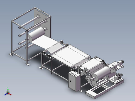 薄膜复卷机3D图纸 H151