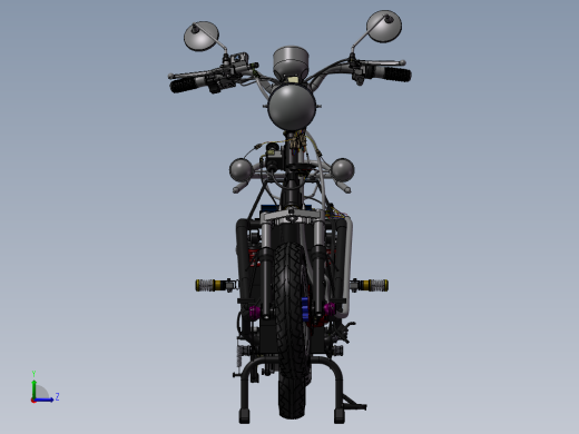 小龟王电动车总装图 3D图纸 机械设备设计3D模型图纸 设计素材左视缩略图