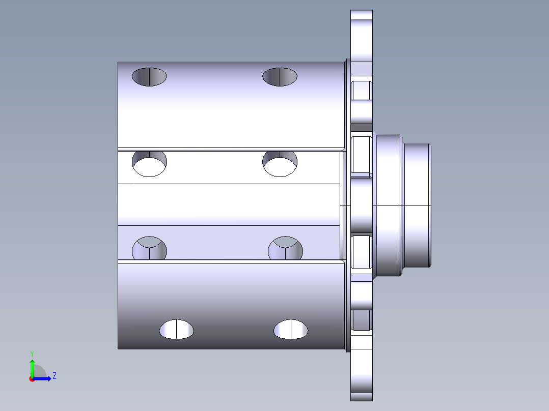 托森差速器齿轮支架左视图