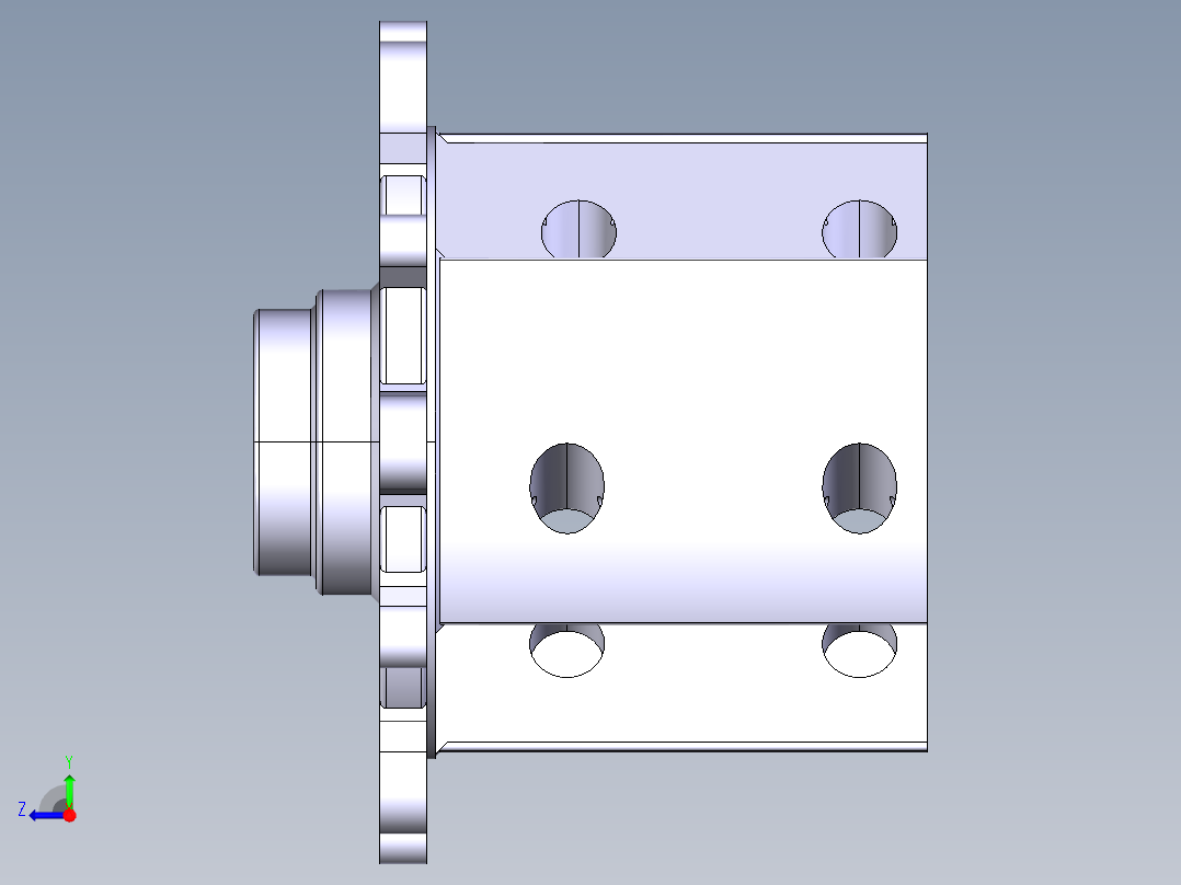 托森差速器齿轮支架右视图