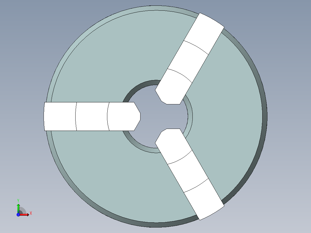 三抓卡盘前视图