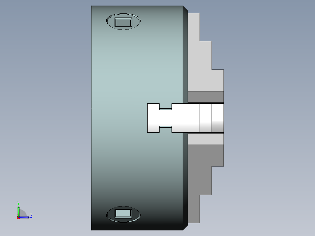 三抓卡盘左视图
