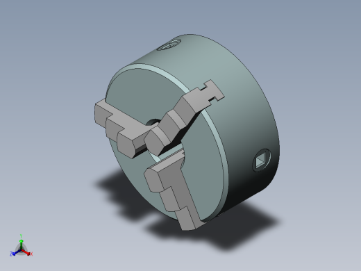 三抓卡盘正等轴测缩略图