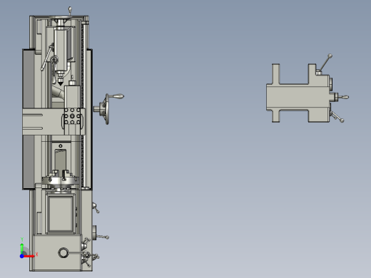 C6140普通车床三维模型机械 非标自动化设备3D图纸3D模型1前视缩略图