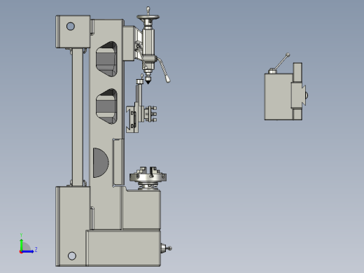C6140普通车床三维模型机械 非标自动化设备3D图纸3D模型1左视缩略图