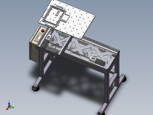 X轴Y轴可调节工作桌设计