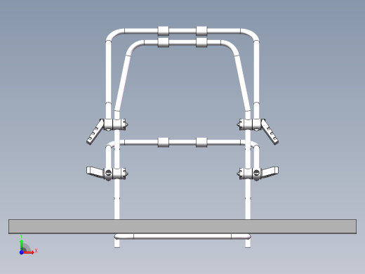 自行车固定车架设计3d图纸 汽车轿车固定移动自行车车架3d模型+2d前视缩略图