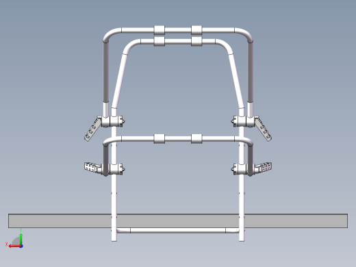 自行车固定车架设计3d图纸 汽车轿车固定移动自行车车架3d模型+2d后视缩略图