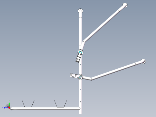 自行车固定车架设计3d图纸 汽车轿车固定移动自行车车架3d模型+2d右视缩略图