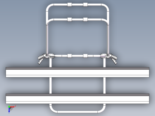 自行车固定车架设计3d图纸 汽车轿车固定移动自行车车架3d模型+2d俯视缩略图