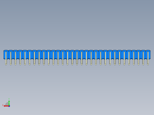彩色公排针 100mil 2.54mm 系列-DS1022_blue_2x31p_100mil_TypeD_rev1.0后视缩略图