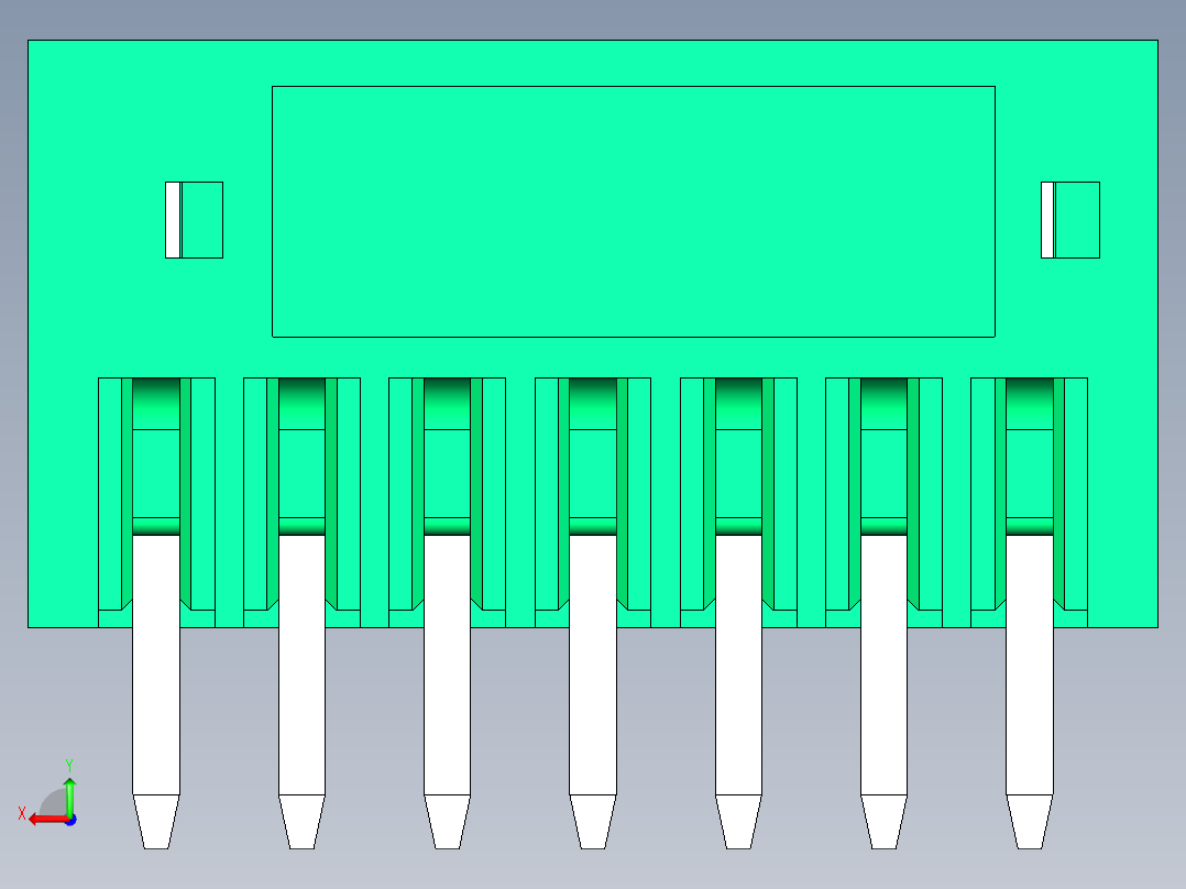 DEGSON 15EDG 系列 2.5mm 接线端子包-15EDGVC-2.5-07P-14-00AH后视图