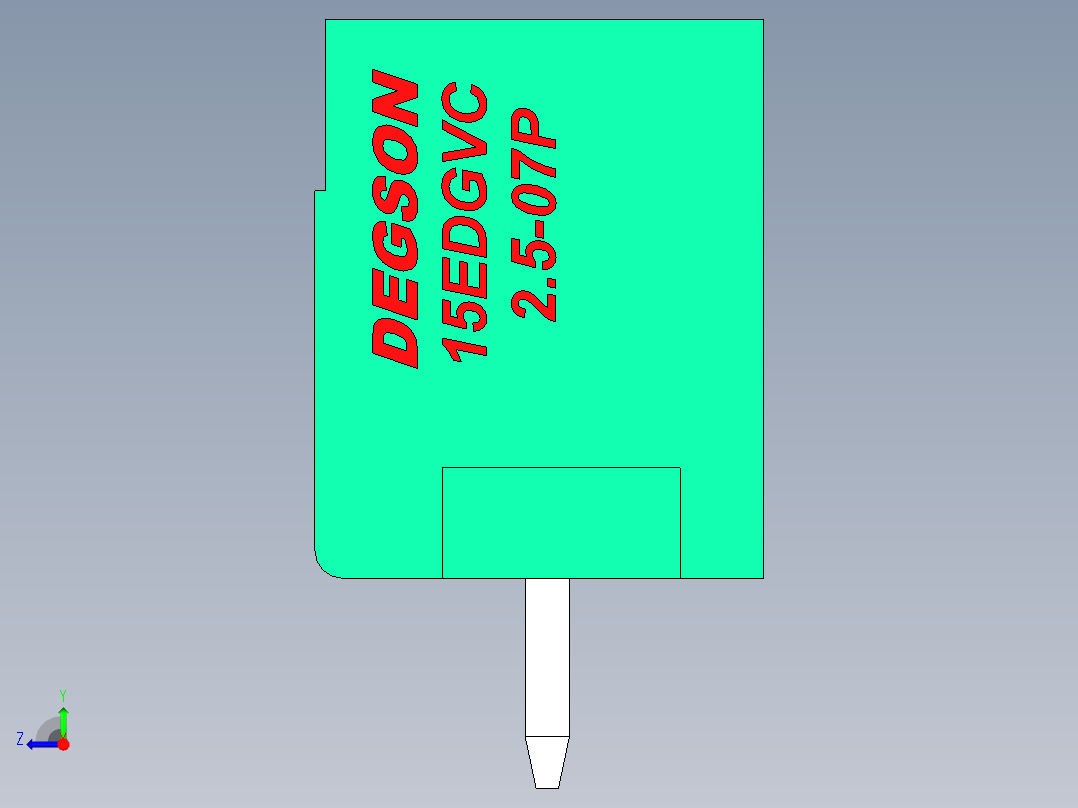 DEGSON 15EDG 系列 2.5mm 接线端子包-15EDGVC-2.5-07P-14-00AH右视图